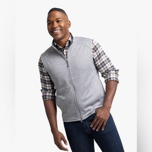 Southern Tide Baybrook Heather Vest. Heather Ultimate Grey Color Size S NWT!